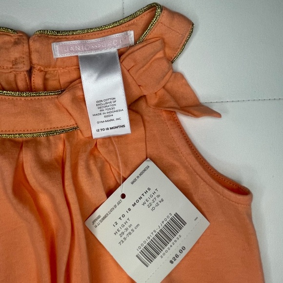 NWT Janie and Jack 12-18 months cute orang top - Picture 3 of 7